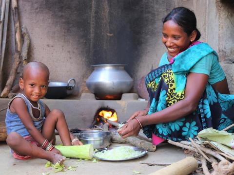 Priya and her mother have been helped by World Vision India's Kitchen Garden project.