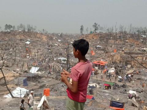 rohingya fire