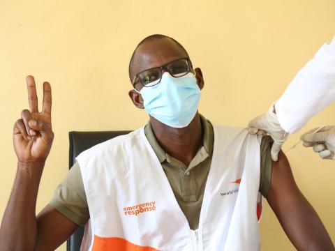 World Vision Rwanda staff vaccinated