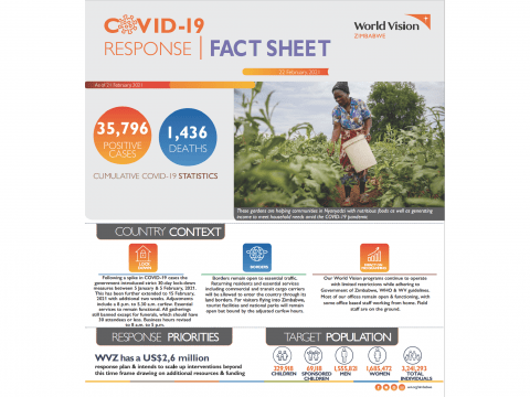 Zimbabwe COVID-19 Response Factsheet (April 2020 - February 2021)