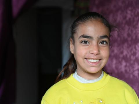 Nour, a 10-year-old Syrian refugee in Lebanon. 