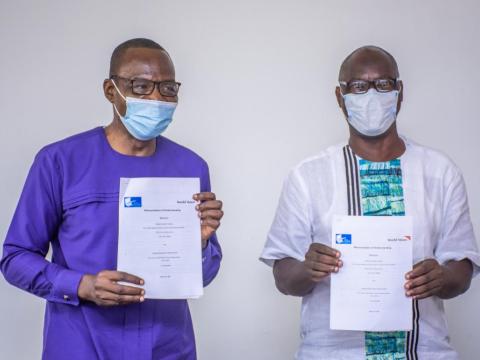 World Vision and Ghana Journalists Association sign partnership agreement on humanitarian development work