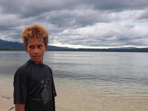 David looks out at the ocean on the Solomon Islands