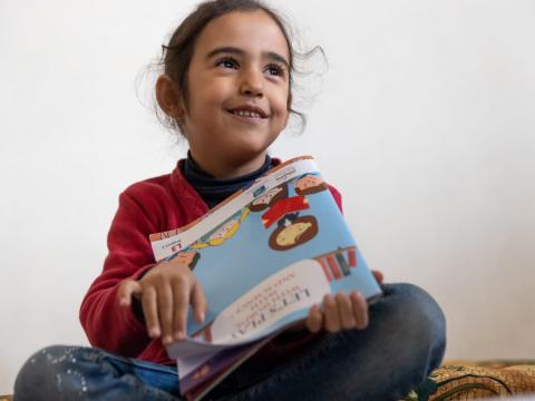 A girl with a book