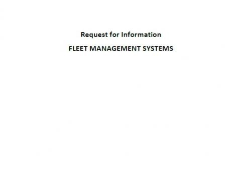 RFI_Fleet Management System