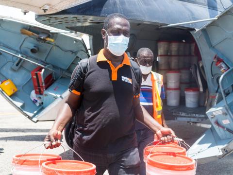 Aid arrives in areas in need in Haiti following the earthquake