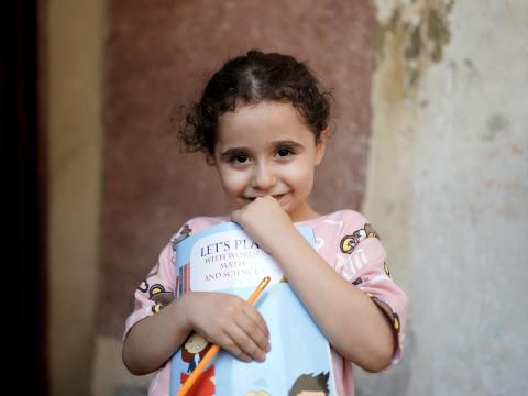 Girl with her book