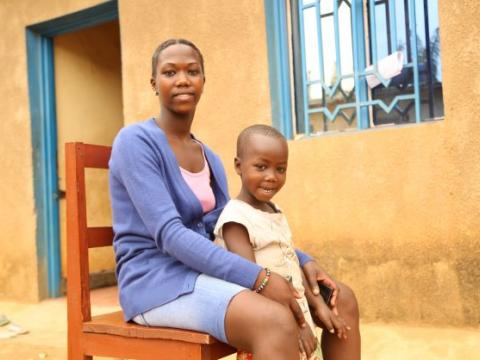 Dorcas with her daughter