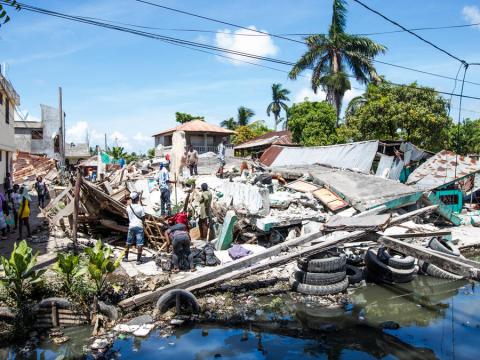 The scene in Haiti following the devastating earthquake