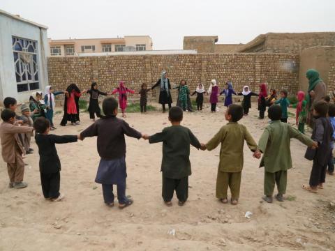 Children in Afghanistan play