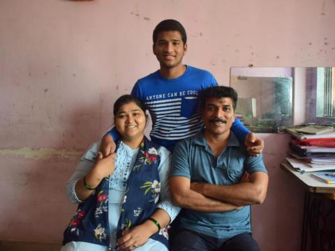 Rajeshree, Nitin and their son Pranay attend India's Celebrating Families workshop.