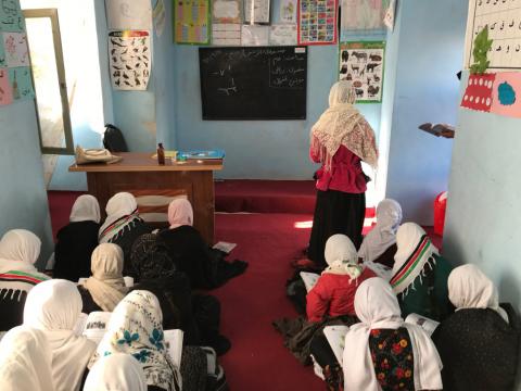 School children in classroom