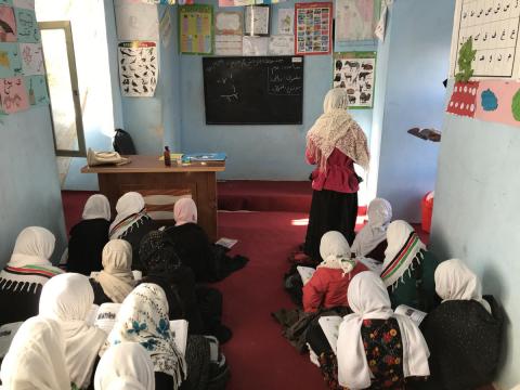 Girls in school in Afghanistan