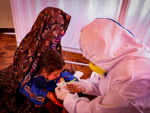 Children in Afghanistan are monitored for malnutrition