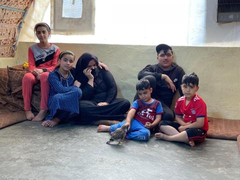 family facing hunger in Iraq