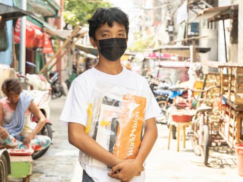 13-year-old Jharys in the Philippines wants to be a businessman.