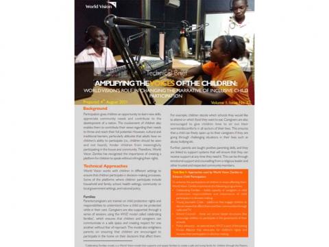 Zambia Child Participation Technical Brief
