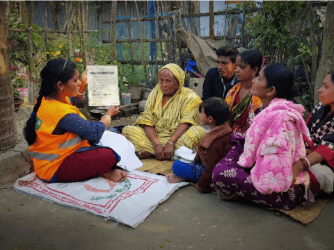 Prepares volunteers for cyclones in South west Bangladesh