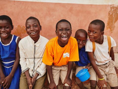 Kids in Ghana who are part of unlock literacy