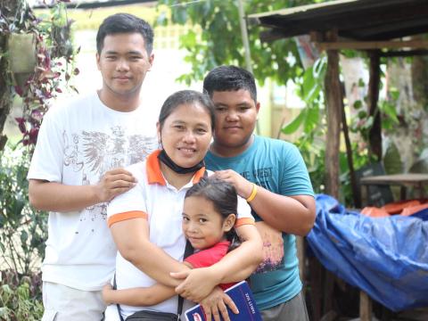 Zenen and her family in the Philippines.