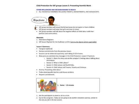 CP-S4T Lesson Plan 3 - Preventing Harmful Work