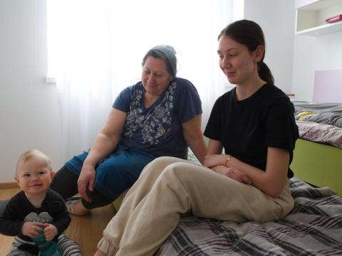 Angelina and her family are now at a women's shelter in Romania.