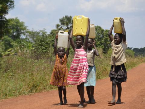 world vision Uganda water sanitation hygiene programming helping families in Uganda to gain access to clean water.