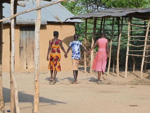 Girls Kenya escape child marriage backs