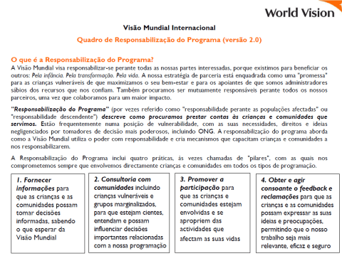 Programme Accountability Framework (Portuguese)
