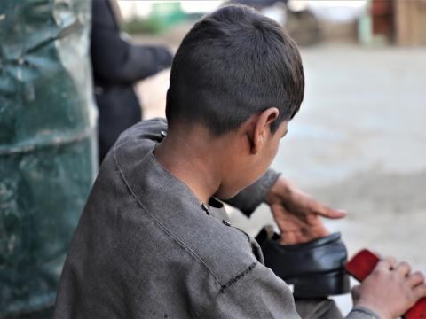 One shoeshine boy’s hope for education