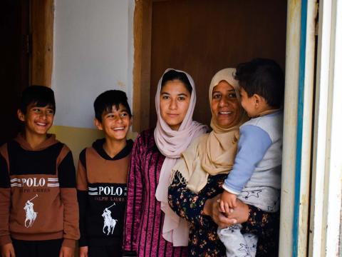 Shukria with her children