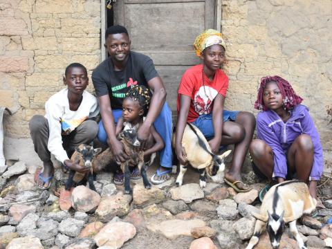 Mozambique family pets rocks