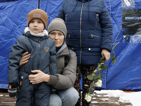 Julia fled with her son Nicom from Ukraine