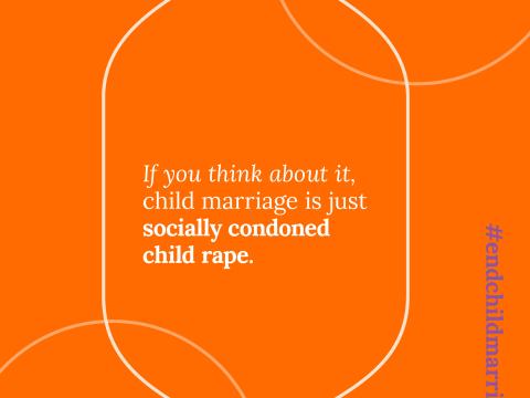 child marriage is just socially condoned child rape