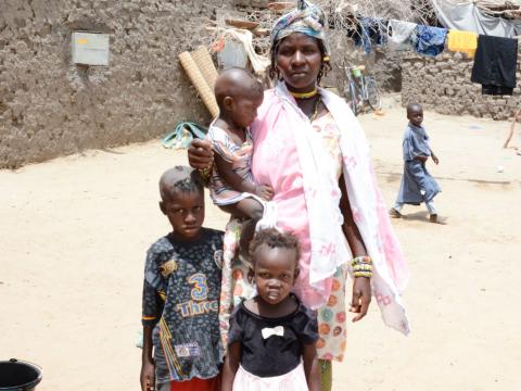 Malado, 34, is a mother of three who fled her village more than three months ago to the town of Nara