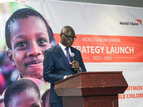 The National Director of World Vision Ghana, Mr. Dickens Thunde 