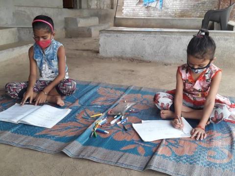 Children learning from home during the COVID-19 Pandemic