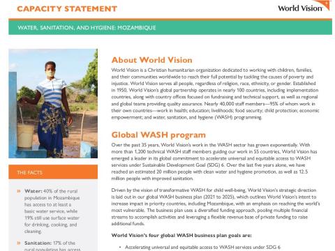 Mozambique WASH Cap Statement