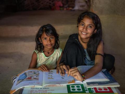 Children enjoy alternative educational activities in India