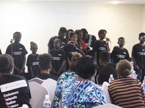 Wesley Church Sunday School Children performing during the event