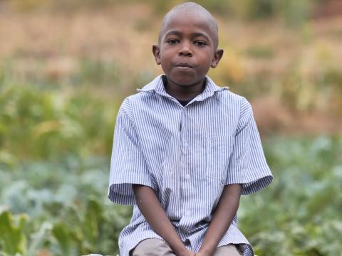 Joshua from Kenya goes to bed with a full tummy for the first time thanks to child sponsorship in his community.