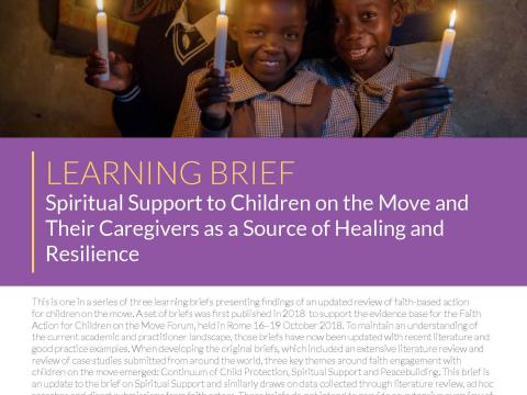 Spiritual Support to Children on the Move and Their Caregivers as a Source of Healing and Resilience