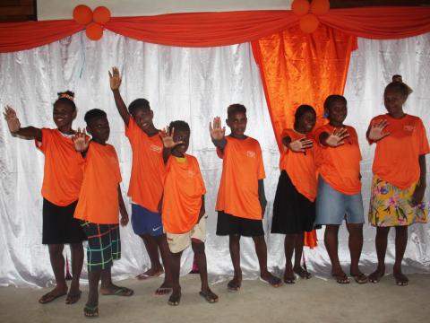 Youth of Lau Valley pose for a photo shoot