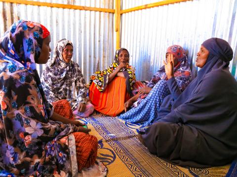 Nimao during one of her house-to-house visits to create awareness on FGM 