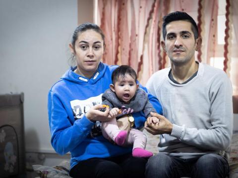 Refugee family from Ukraine