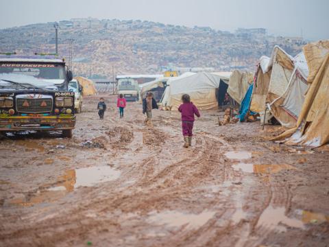 Syrian refugees fight difficult living conditions in refugee camps