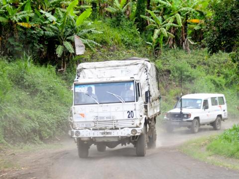 trucks world vision logo DRC