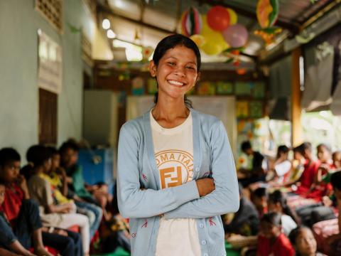 18-year-old Phally grew up in a family where her aunt had too many mouths to feed and not enough income to meet all of their needs.