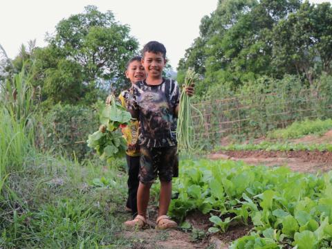 Don and his homegrown vegetables