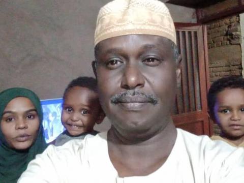Gamal Ghalab WV Sudan Communications Officer and his family